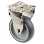 Roulette Inox Caoutchouc Ø100mm 100kg - Fixe