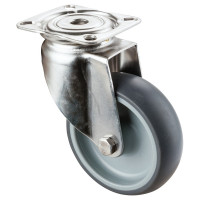 Roulette Inox Caoutchouc Ø100mm 100kg - Pivotante Roulette Inox Caoutchouc Ø100mm 100kg - Pivotante