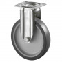Roulette Inox Caoutchouc Ø125mm 100kg - Fixe