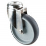 Roulette Inox Caoutchouc Ø125mm 100kg - Pivotante