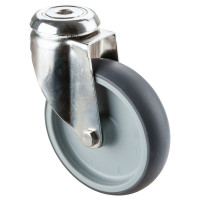 Roulette Inox Caoutchouc Ø125mm 100kg - Pivotante Roulette Inox Caoutchouc Ø125mm 100kg - Pivotante