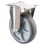 Roulette Inox Caoutchouc Ø125mm 120kg - Fixe