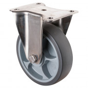 Roulette Inox Caoutchouc Ø160mm 200kg - Fixe