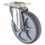 Roulette Inox Caoutchouc Ø200mm 220kg - Pivotante