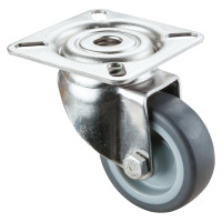 Roulette Inox Caoutchouc Ø50mm 50kg - Pivotante Roulette Inox Caoutchouc Ø50mm 50kg - Pivotante