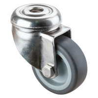 Roulette Inox Caoutchouc Ø50mm 50kg - Pivotante Roulette Inox Caoutchouc Ø50mm 50kg - Pivotante