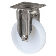 Roulette Inox Plastique Ø100mm 100kg - Fixe