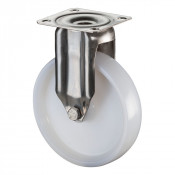 Roulette Inox Plastique Ø125mm 100kg - Fixe