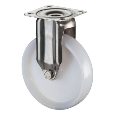 Roulette Inox Plastique Ø125mm 100kg - Fixe