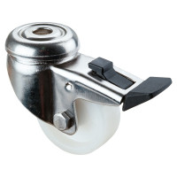 Roulette Inox Plastique Ø50mm 50kg - Avec blocage directionnel