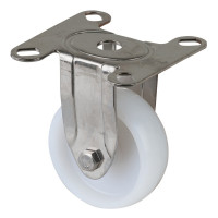 Roulette Inox Plastique Ø50mm 50kg - Fixe Roulette Inox Plastique Ø50mm 50kg - Fixe