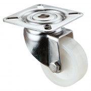Roulette Inox Plastique Ø50mm 50kg - Pivotante