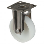 Roulette Inox Plastique Ø75mm 75kg - Fixe