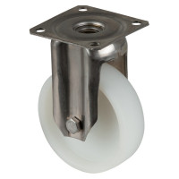 Roulette Inox Plastique Ø75mm 75kg - Fixe Roulette Inox Plastique Ø75mm 75kg - Fixe