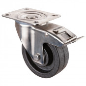 Roulette Inox Polyamide Ø100mm 200kg - Avec blocage directionnel