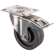 Roulette Inox Polyamide Ø100mm 200kg - Avec blocage directionnel
