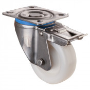 Roulette Inox Polyamide Ø100mm 300kg - Avec blocage total