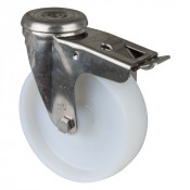 Roulette Inox Polyamide Ø125mm 250kg - Avec blocage directionnel