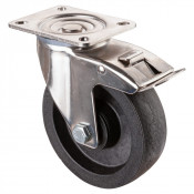 Roulette Inox Polyamide Ø125mm 250kg - Avec blocage directionnel