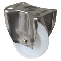Roulette Inox Polyamide Ø125mm 250kg - Fixe Roulette Inox Polyamide Ø125mm 250kg - Fixe
