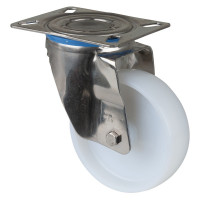 Roulette Inox Polyamide Ø125mm 250kg - Pivotante Roulette Inox Polyamide Ø125mm 250kg - Pivotante