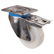 Roulette Inox Polyamide Ø125mm 750kg - Avec blocage total