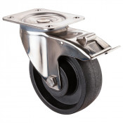 Roulette Inox Polyamide Ø150mm 300kg - Avec blocage directionnel