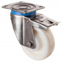 Roulette Inox Polyamide Ø150mm 450kg - Avec blocage total