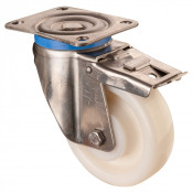 Roulette Inox Polyamide Ø150mm 700kg - Avec blocage total