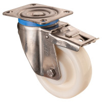 Roulette Inox Polyamide Ø150mm 700kg - Avec blocage total