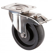 Roulette Inox Polyamide Ø160mm 300kg - Avec blocage directionnel