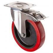 Roulette Inox Polyamide Ø200mm 220kg - Avec blocage directionnel