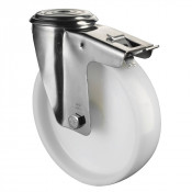 Roulette Inox Polyamide Ø200mm 400kg - Avec blocage directionnel