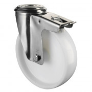 Roulette Inox Polyamide Ø200mm 400kg - Avec blocage directionnel