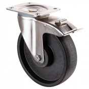Roulette Inox Polyamide Ø200mm 400kg - Avec blocage directionnel