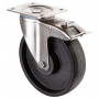 Roulette Inox Polyamide Ø200mm 400kg - Avec blocage directionnel