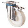 Roulette Inox Polyamide Ø200mm 450kg - Avec blocage total