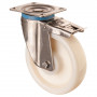 Roulette Inox Polyamide Ø200mm 700kg - Avec blocage total