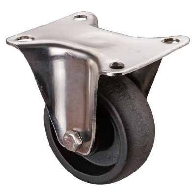 Roulette Inox Polyamide Ø80mm 100kg - Fixe