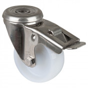 Roulette Inox Polyamide Ø80mm 150kg - Avec blocage directionnel