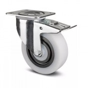 Roulette à Frein Caoutchouc Amortie – Diamètres 100 à 125 mm – Charge 160 à 200 kg