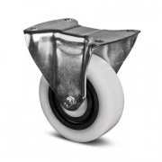 Roulette Fixe Caoutchouc Amortie – Diamètres 100 à 125 mm – Charge 160 à 200 kg