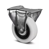 Roulette Fixe Caoutchouc Amortie – Diamètres 100 à 125 mm – Charge 160 à 200 kg