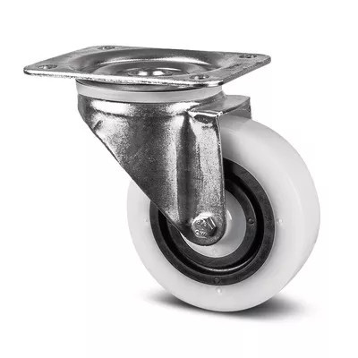 Roulette Pivotante Caoutchouc Amortie – Diamètres 100 à 125 mm – Charge 160–200 kg