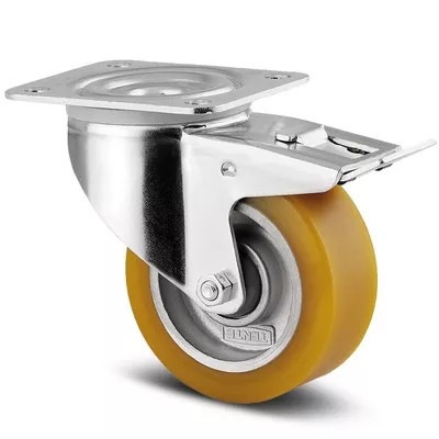 Roulettes à Frein Polyuréthane – Diamètres 100 à 200 mm – Charge 250–350 kg