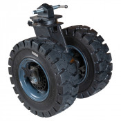 Roulette pour Conteneur Pivotante Caoutchouc plein - Ø541mm 3000kg - Fix. Twist Lock