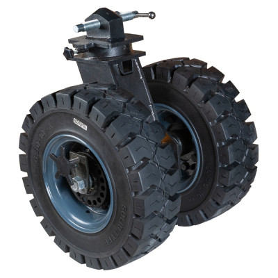 Roulette pour Conteneur Pivotante Caoutchouc plein - Ø541mm 3000kg - Fix. Twist Lock