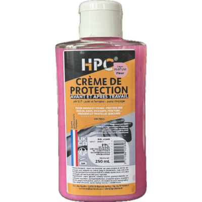 Crème de Protection Mains et Visage - Huiles, Solvants, Peinture, Eaux - 250ml - Avant/Après Travail