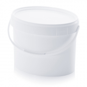 Seau ovale 18,8 litres avec couvercle hermétique - Anse plastique