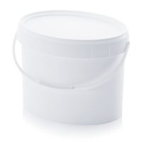 Seau ovale 18,8 litres avec couvercle hermétique - Anse plastique